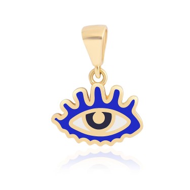 14 Ayar Sarı Altın Göz Figürlü Kolye Ucu