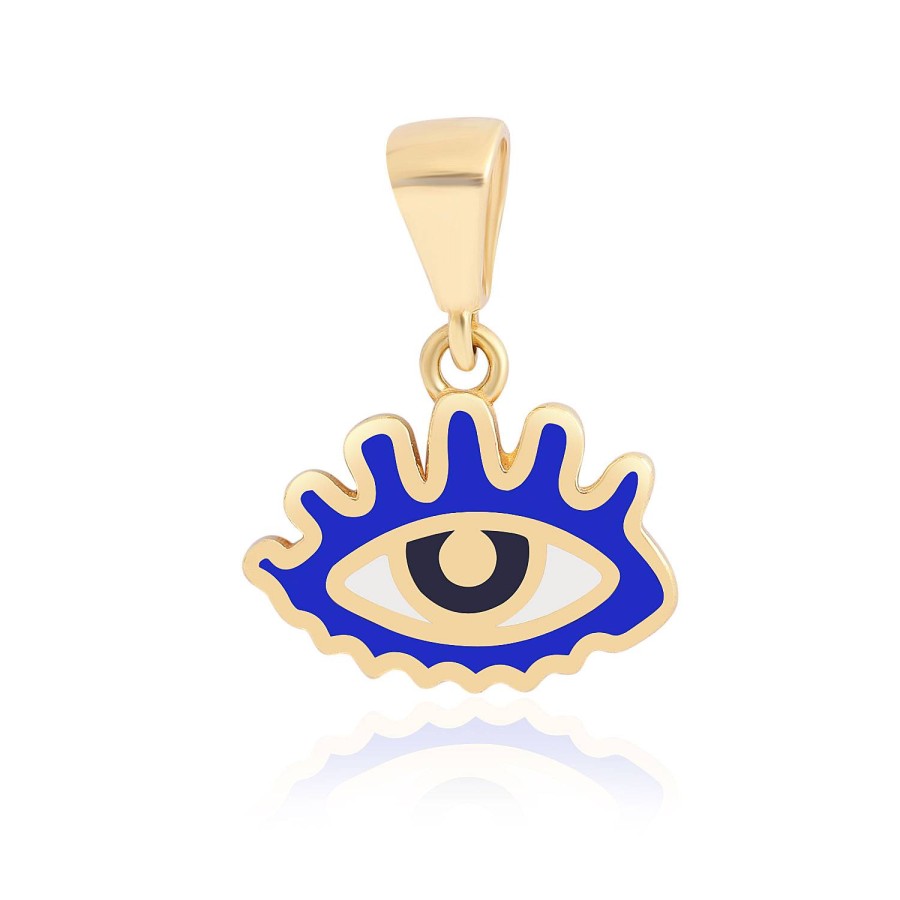 14 Ayar Sarı Altın Göz Figürlü Kolye Ucu