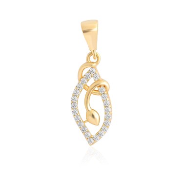 14 Ayar Sarı Altın Yılan Motifli Taşlı Kolye Ucu