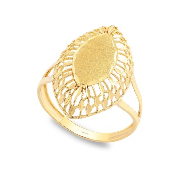 14 Ayar Sarı Altın Sade Taşsız Yüzük