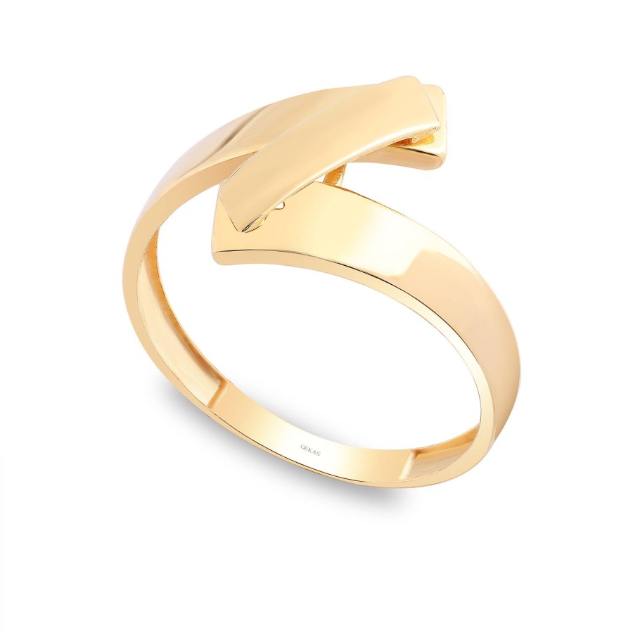 14 Ayar Sarı Altın Trend Taşsız Yüzük