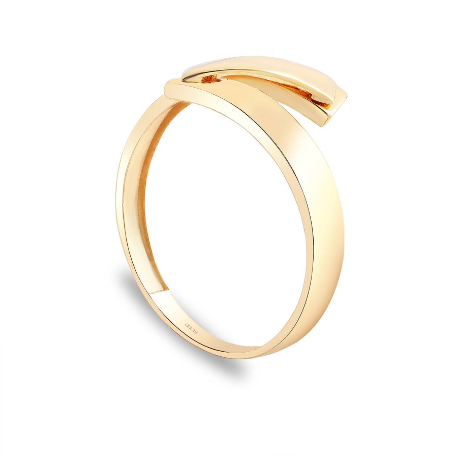 14 Ayar Sarı Altın Trend Taşsız Yüzük