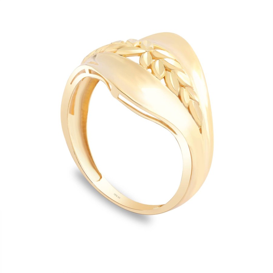 925 Ayar Gümüş Kararmaz Sarı Altın Kaplama Çiçek Figürlü Yüzük