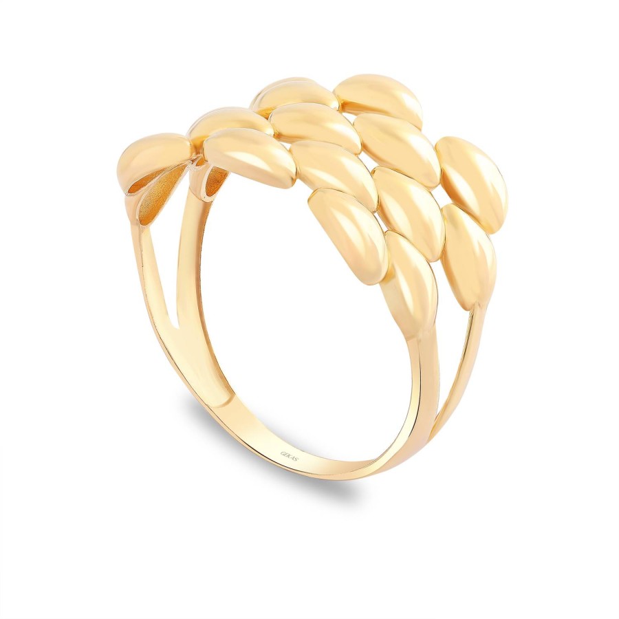 14 Ayar Sarı Altın Minimal Dorika Taşsız Yüzük