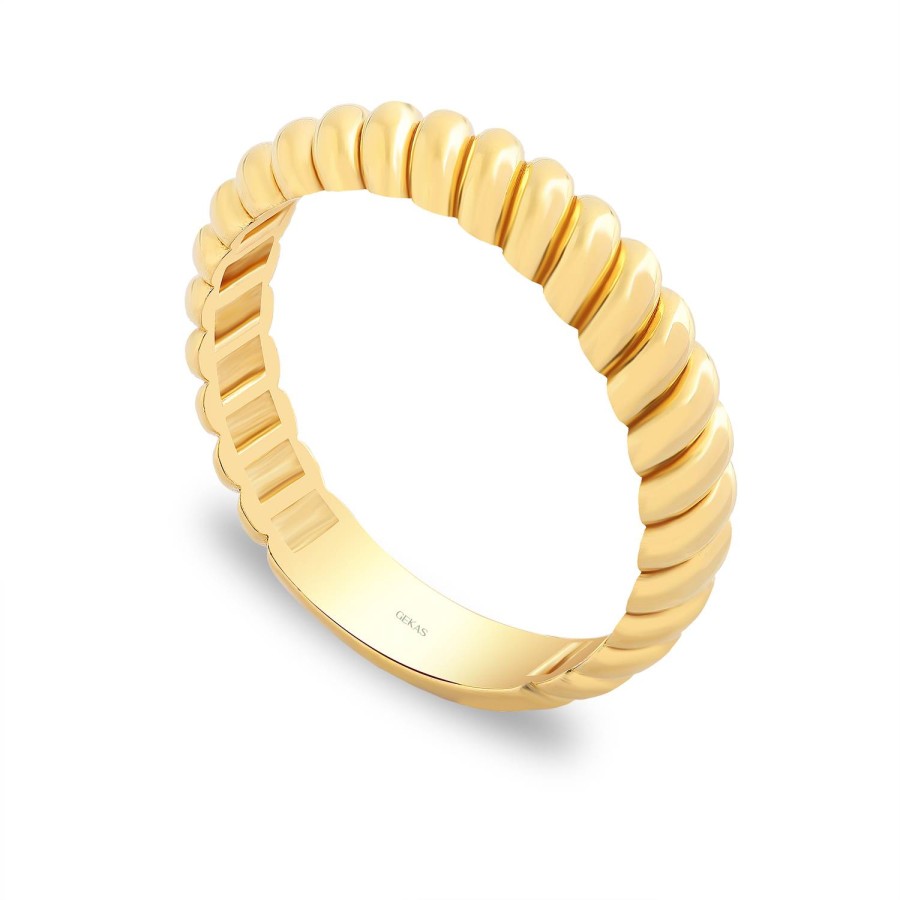 14 Ayar Sarı Altın Burgu Taşsız Yüzük