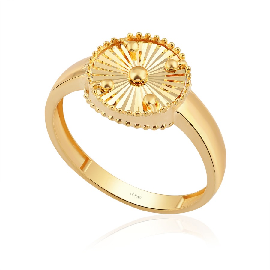 14 Ayar Sarı Altın Sade Taşsız Yüzük