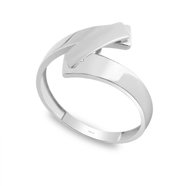 14 Ayar Beyaz Altın Sade Taşsız Modern Yüzük