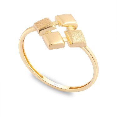 14 Ayar Sarı Altın Taşsız Yüzük