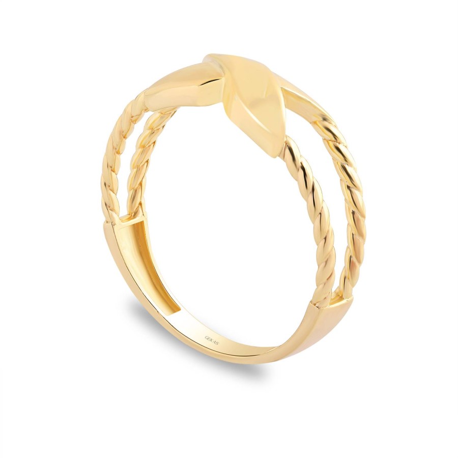 14 Ayar Sarı Altın Taşsız Yüzük