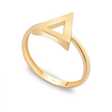 14 Ayar Sarı Altın Taşsız Yüzük