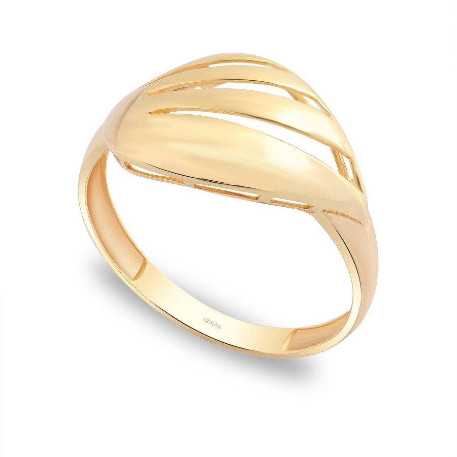 14 Ayar Sarı Altın Taşsız Yüzük