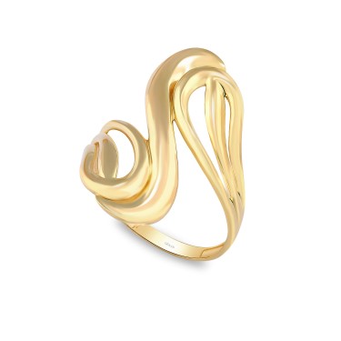 14 Ayar Sarı Altın Taşsız Yüzük