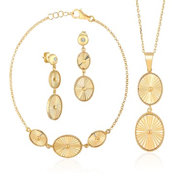 14 Ayar Sarı Altın Taşsız Mini Set
