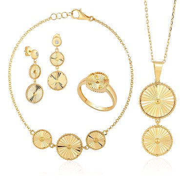 14 Ayar Sarı Altın Mini Set