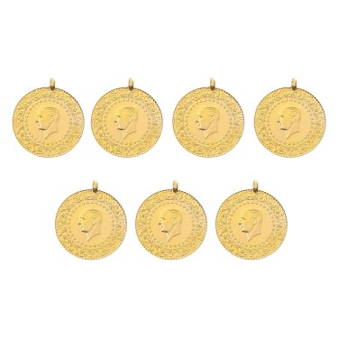 Eski Kulplu Ziynet Çeyrek Altın 7 Adet
