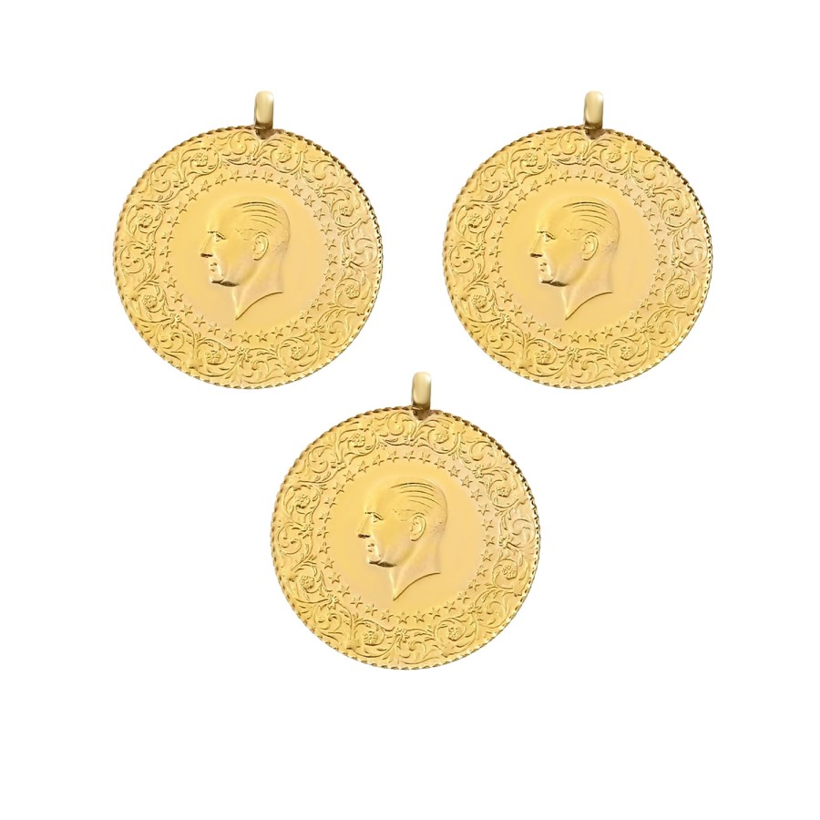 Eski Kulplu Ziynet Yarım Altın 3 Adet