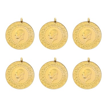 Eski Kulplu Ziynet Yarım Altın 6 Adet