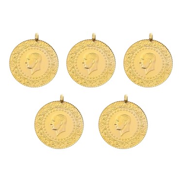 Yeni Kulplu Ziynet Yarım Altın 5 Adet