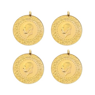 Eski Kulplu Ziynet Tam Altın 4 Adet